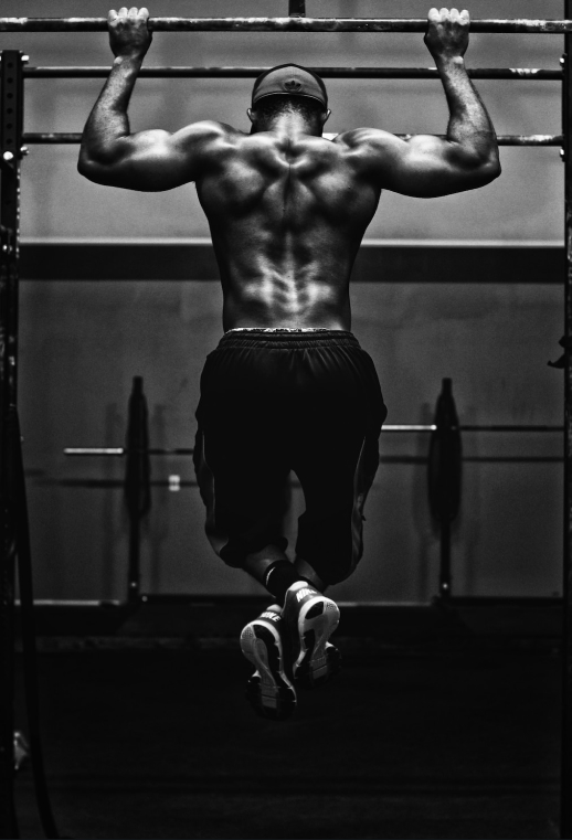 Man doing pull-ups